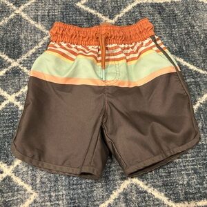 KIDS CAT & JACK STRIPED SWIM TRUNKS